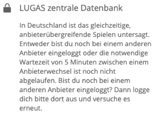 LUGAS Hinweis Parallelspiel